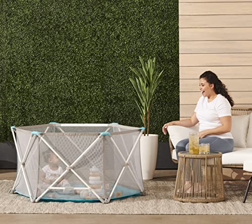 Teal 8-Panel Portable Play Yard Z849