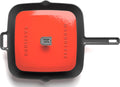 Enameled Grill Pan with Press (Iron Red) V6191