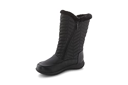 Women's Winter Rain Snow Boots Insulated Fur-Lined Tall Mid-Calf Height O873