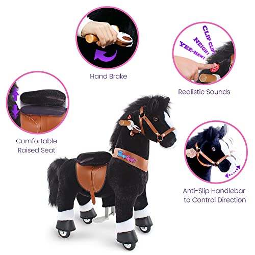 Ride on Horse Toy Plush Walking Animal Zebra Size 3 D546