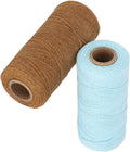 2 Rolls Pure Cotton Yarn 8/4 Warp Thread (Brown+Light Blue) R489