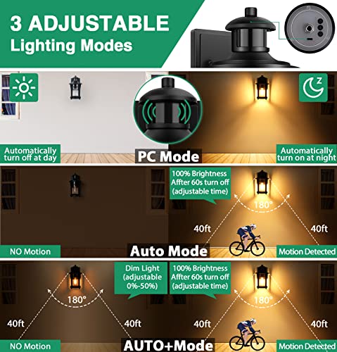 Bronze Dusk to Dawn Outdoor Wall Light Fixtures G36267