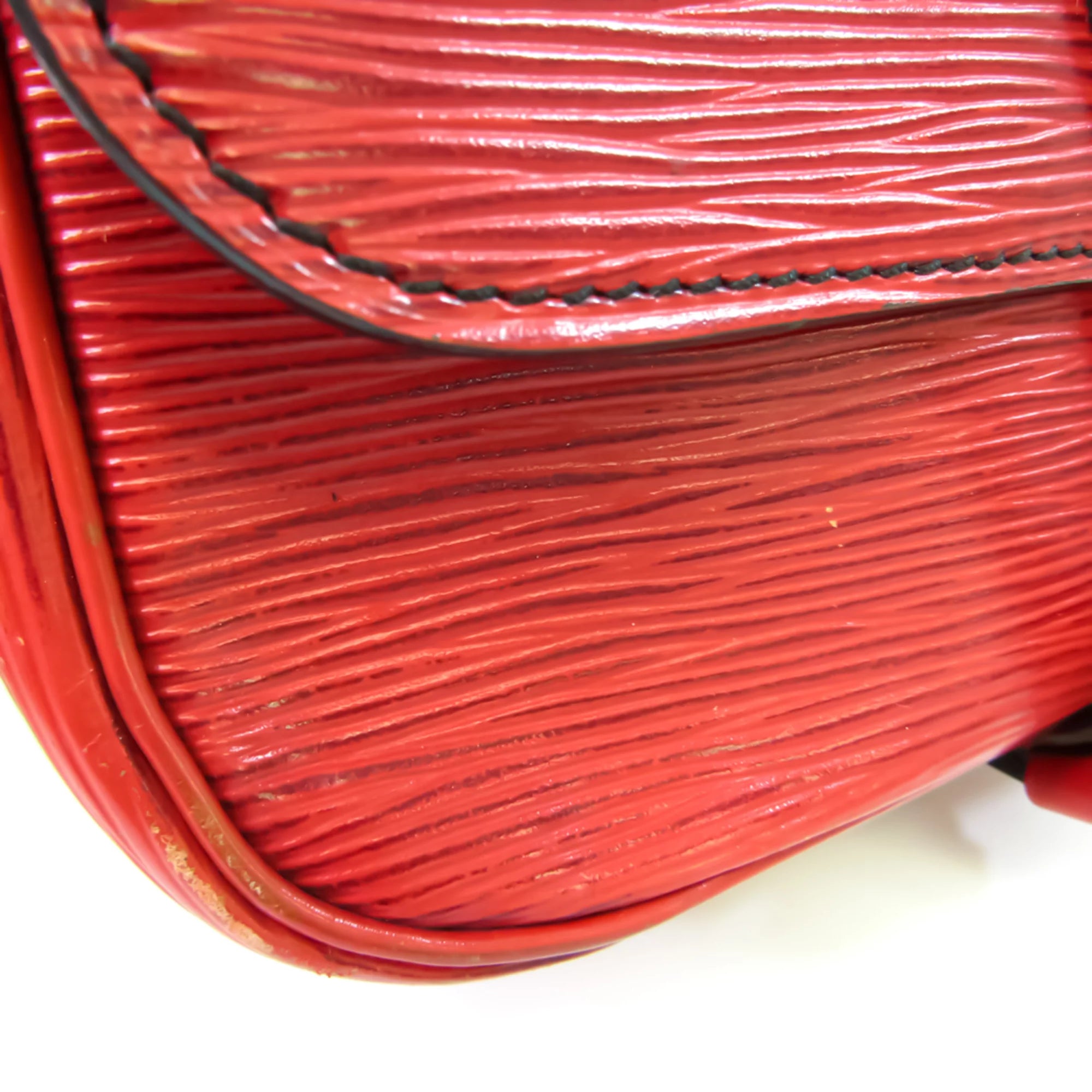 Pre-Owned Epi Cartouchiere Women's Shoulder Bag Castilian Red Y520