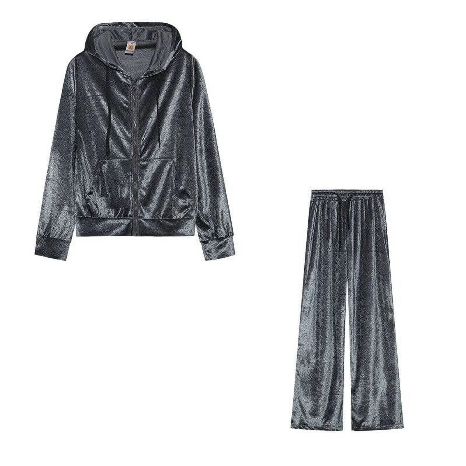 Velour Velvet Hoodie Jogging Set E23424