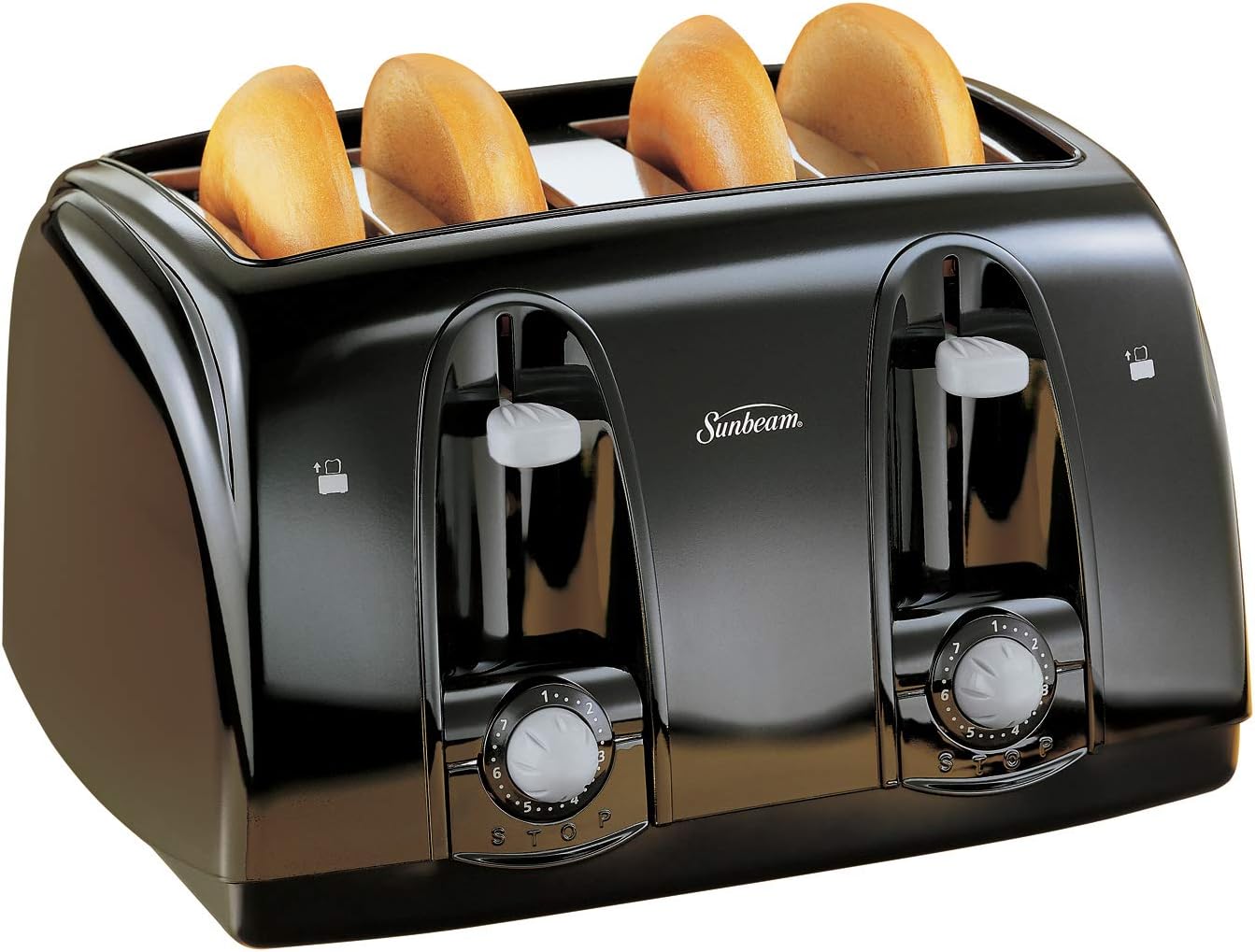 Black Wide Slot 4-Slice Toaster G7618