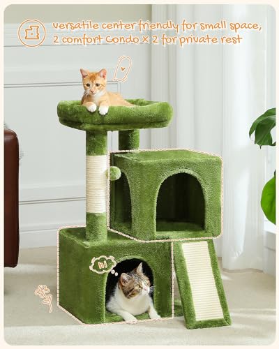 Large Gray Cat Tree with 2 Condos Z7716