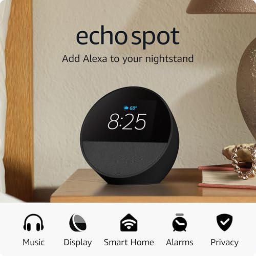 Glacier White Smart Alarm Clock with Alexa X813