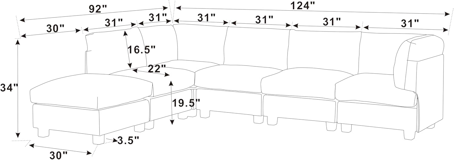 Dark Gray Modular Sectional Z96736