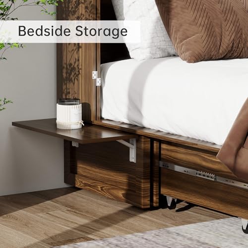 Queen Murphy Bed with Charging Station and Storage Drawer A141