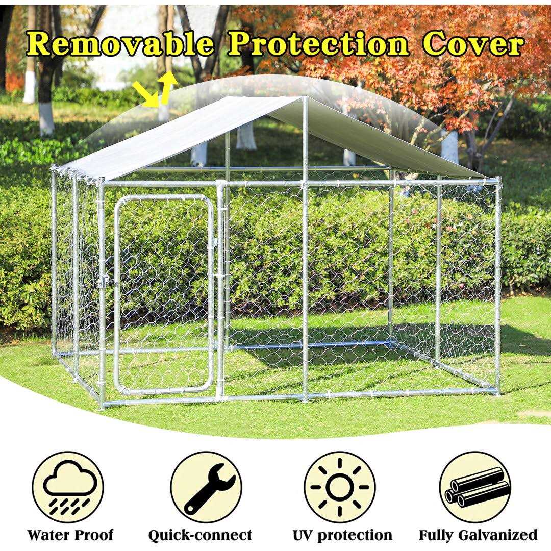Large Outside Dog Kennel with Uv Protective Cover A517458
