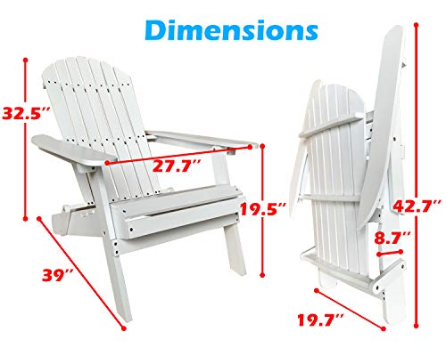 White Folding Adirondack Chair L5463