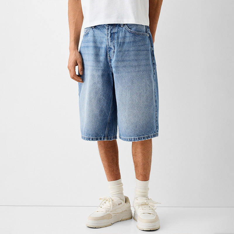 Men's Washed Denim Shorts