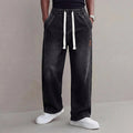Men's Elastic-Waist Wide-Leg Jeans
