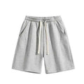Men's Solid Color Drawstring Casual Shorts