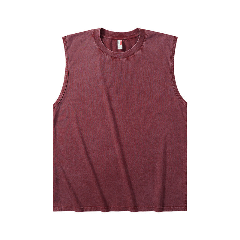 Men's Batik-Washed Sleeveless Vest