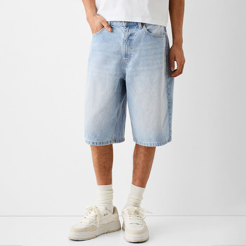 Men's Washed Denim Shorts