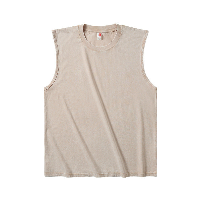 Men's Batik-Washed Sleeveless Vest