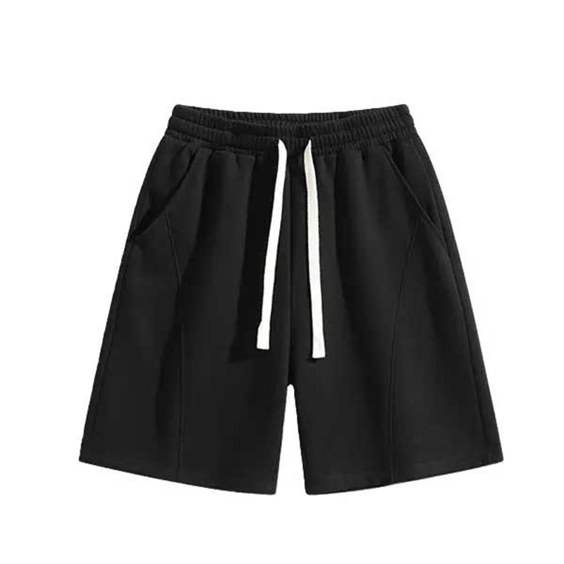 Men's Solid Color Drawstring Casual Shorts