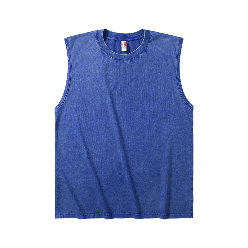 Men's Batik-Washed Sleeveless Vest
