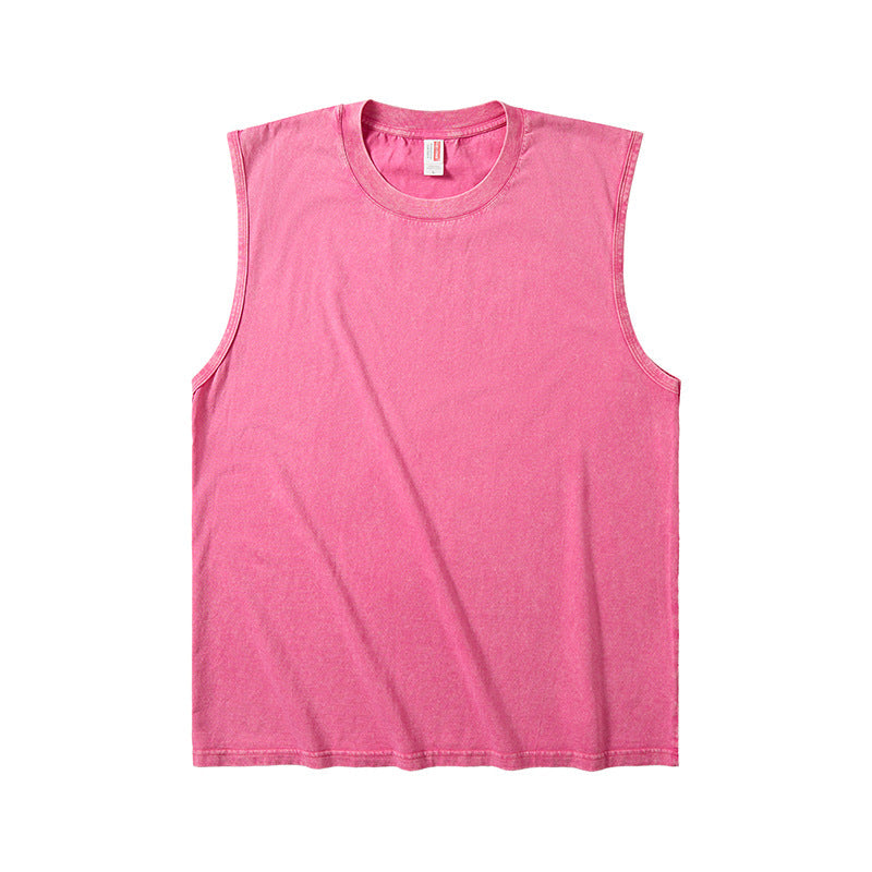 Men's Batik-Washed Sleeveless Vest