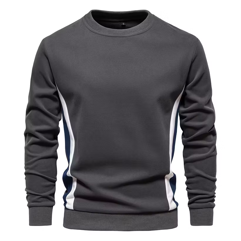 Men's Patchwork Cotton Casual Sweatshirt