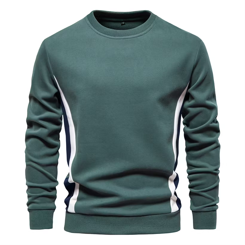 Men's Patchwork Cotton Casual Sweatshirt