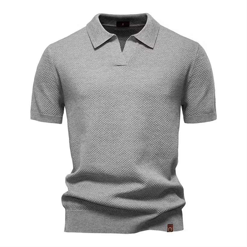 Men's Business Seagull Collar Wool Polo Shirt