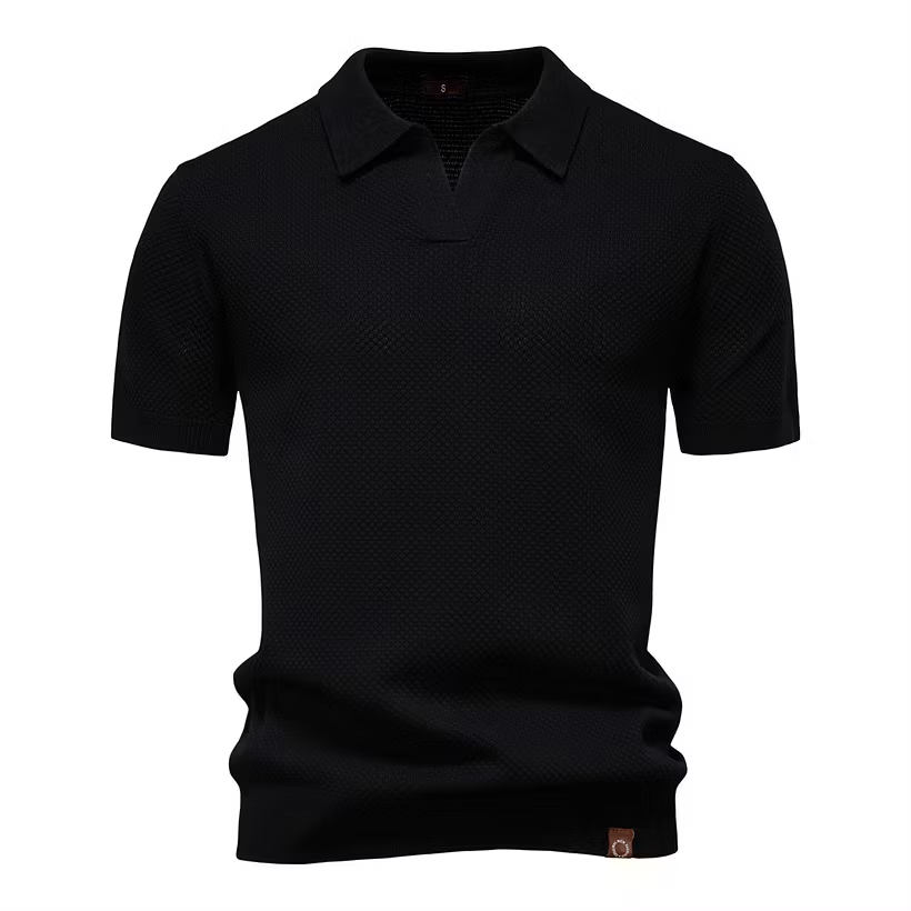 Men's Business Seagull Collar Wool Polo Shirt
