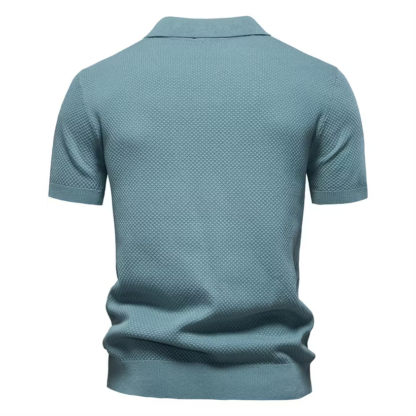 Men's Business Seagull Collar Wool Polo Shirt