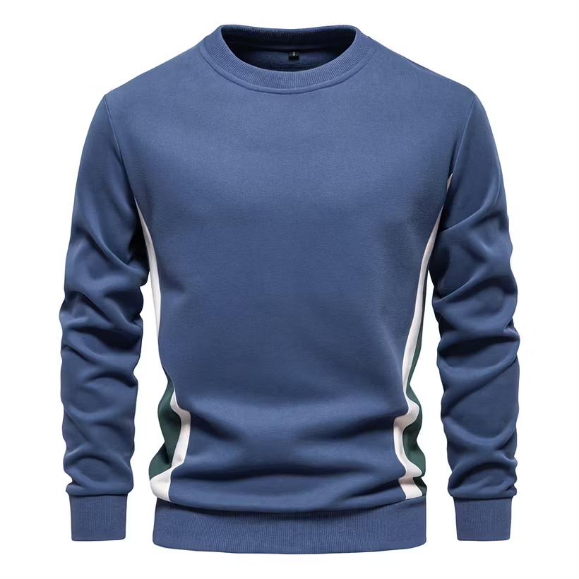 Men's Patchwork Cotton Casual Sweatshirt