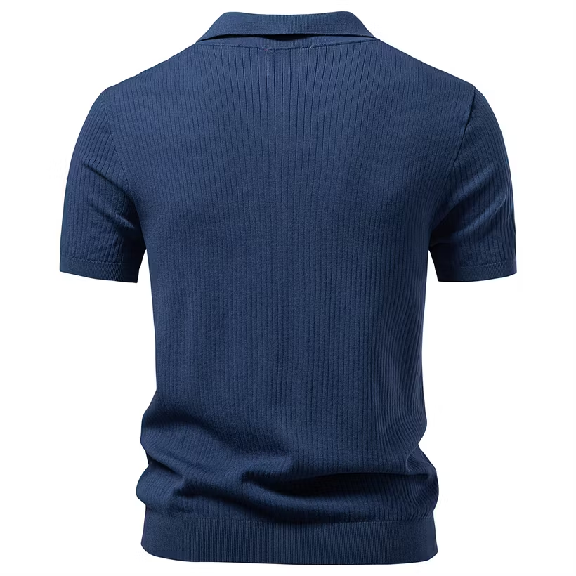 Men's Business Casual Knit Polo Shirt